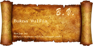 Bukna Vulfia névjegykártya